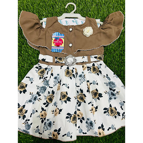 Girls Fancy Frocks - Cotton Material, Sizes S & M | Washable, Different Colors & Prints, Modern Style for Elegant Girls' Wardrobe