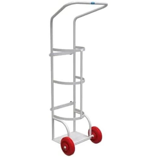 Oxygen Trolley B Type - Mild Steel, 2 Wheel Design, Single Cylinder Capacity | Ideal For Hospital Usage, Industrial Quality