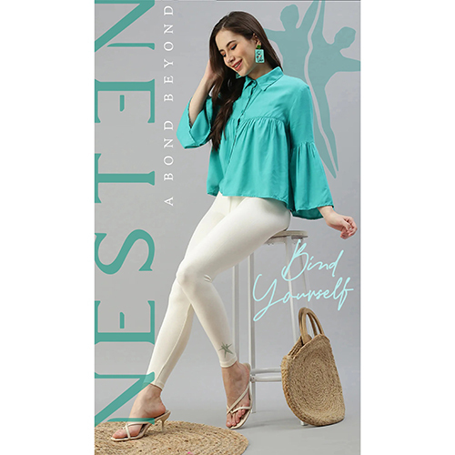 Ladies Plain Regular Fit Legging - Color: Different Available