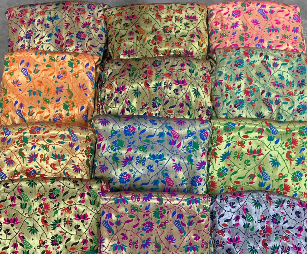 Banarasi Work Fabric - Color: Multicolor