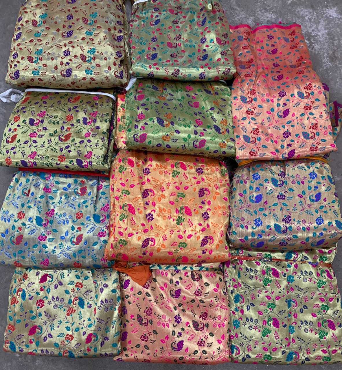 Banarasi Work Fabric - Color: Multicolor
