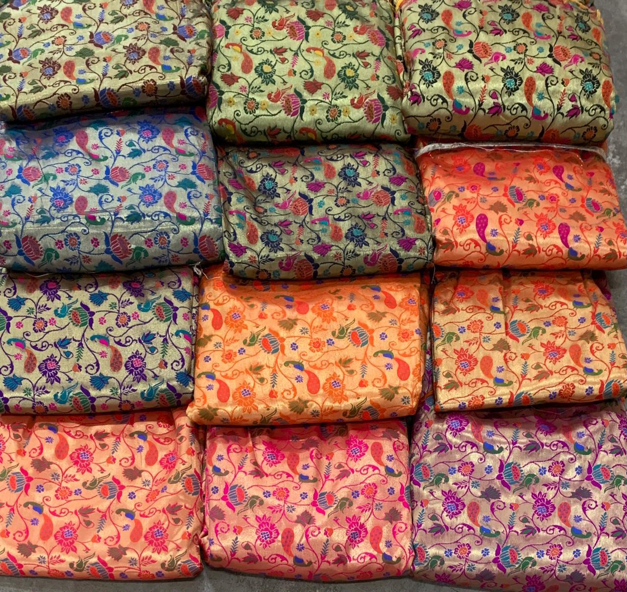 Banarasi Work Fabric - Color: Multicolor