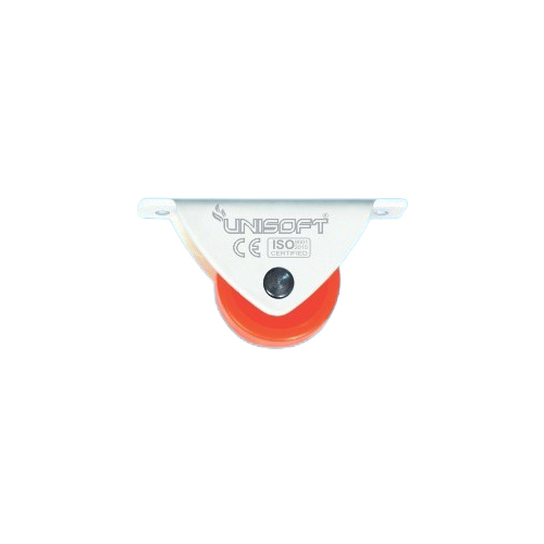 25mm Fix Single Wheel Castor - High-Quality Rubber & Steel, Galvanized Finish | Ideal for Industrial Use, Superior Stability & Control