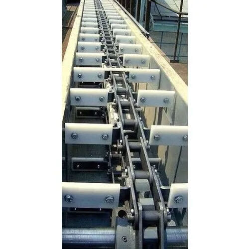 Silver Drag Chain Conveyor System