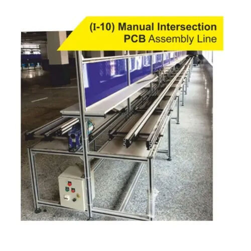 I10 Manual Intersection Pcb Assembly Line - Color: Blue & Silver