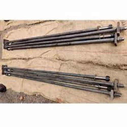 En8.8 Foundation Bolt - Industrial Grade | Standard Size, Black Finish, Optimized for Robust Performance in Foundation Applications