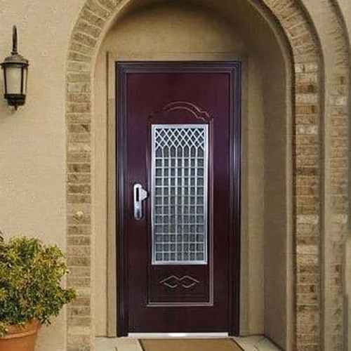 Single Safety Steel Door - Steel Material, Stainless Steel Frame, Modern Design , Available in Various Colors for Enhanced Security