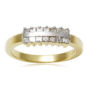 Diamond Buggets Ring - 0.38 Ct Natural Marquise Cut Diamonds, 18k Yellow Gold, 3.760 GMS Gross Weight, Certified IGIDirect Quality