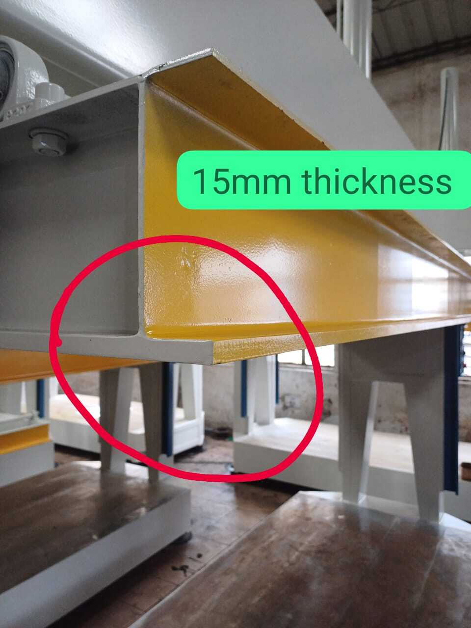 Wood Working Cold Press Machine - Mild Steel 2500 X 1250 Mm White | 50 Ton Pressure 4 Kw Power Ideal For Laminates And Veneers