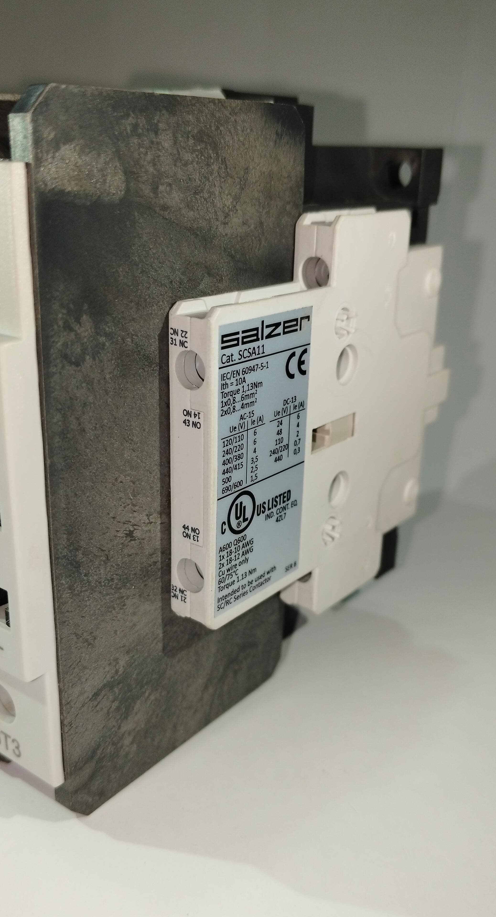 Contactor 105a Ac 3pole Sc105p3011a415bl - Salzer