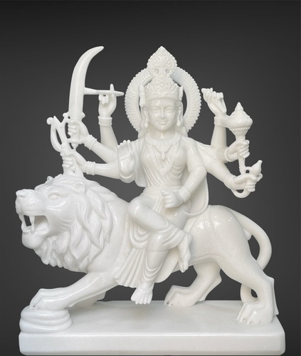 दुर्गा संगमरमर की प्रतिमा - ॐ साई आर्ट
