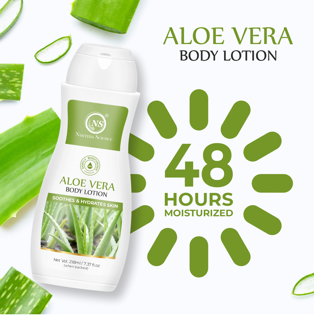 Nuerma Science Aloe Vera Body Lotion For Deep Hydration (218 Ml)
