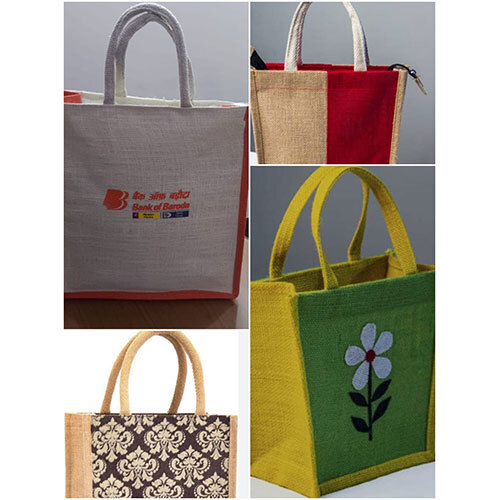 Jute Bag - High-quality Jute Material, Hand Length Handles, Customized Color Options | Eco-friendly Brown Shopping Bags