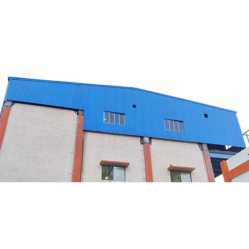 Blue Ms Prefabricated Wharehouse Shed