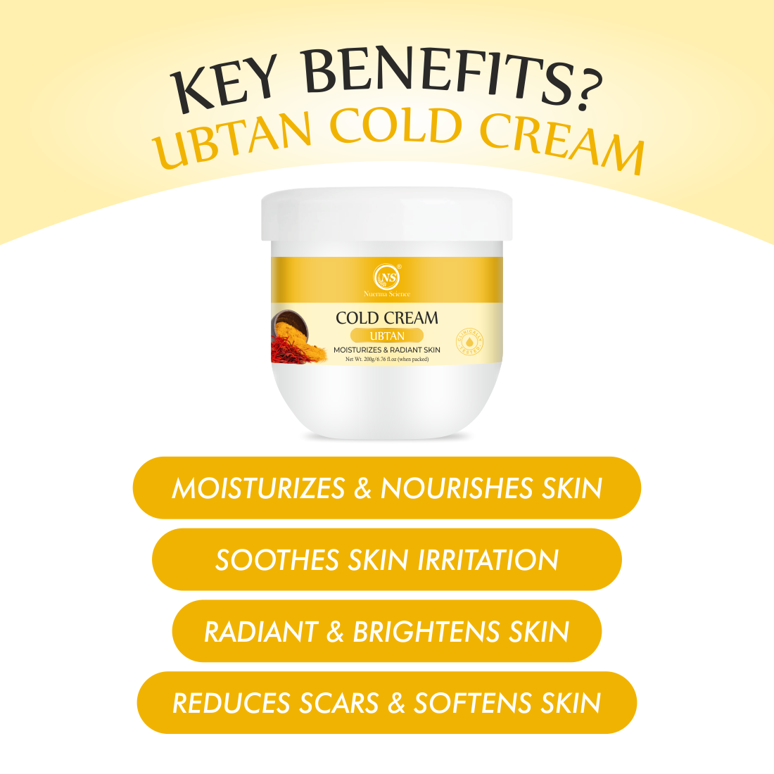 Nuerma Science Ubtan Nourishing Cold Cream For Winter 200gm - Age Group: Adult