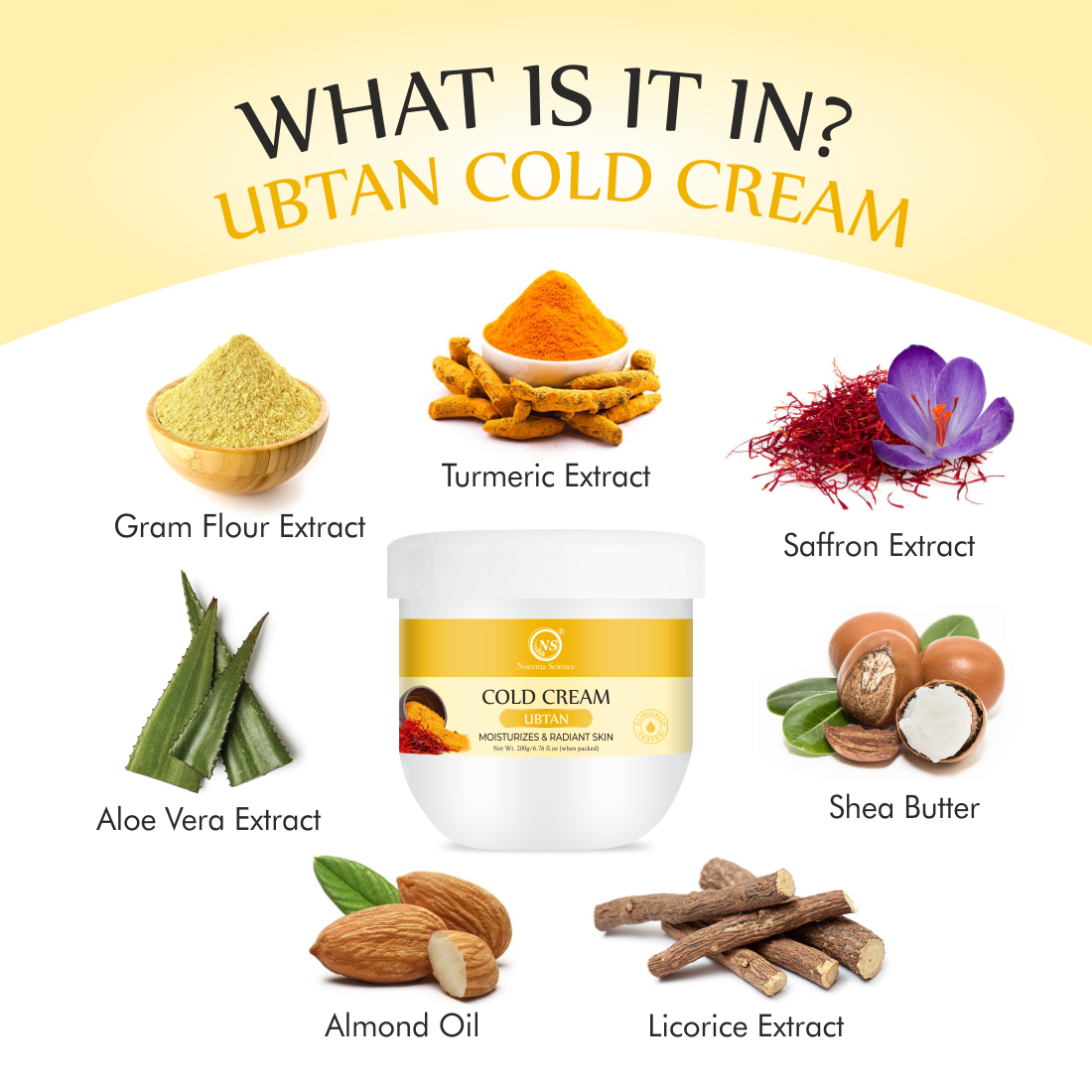 Nuerma Science Ubtan Nourishing Cold Cream For Winter 200gm - Age Group: Adult