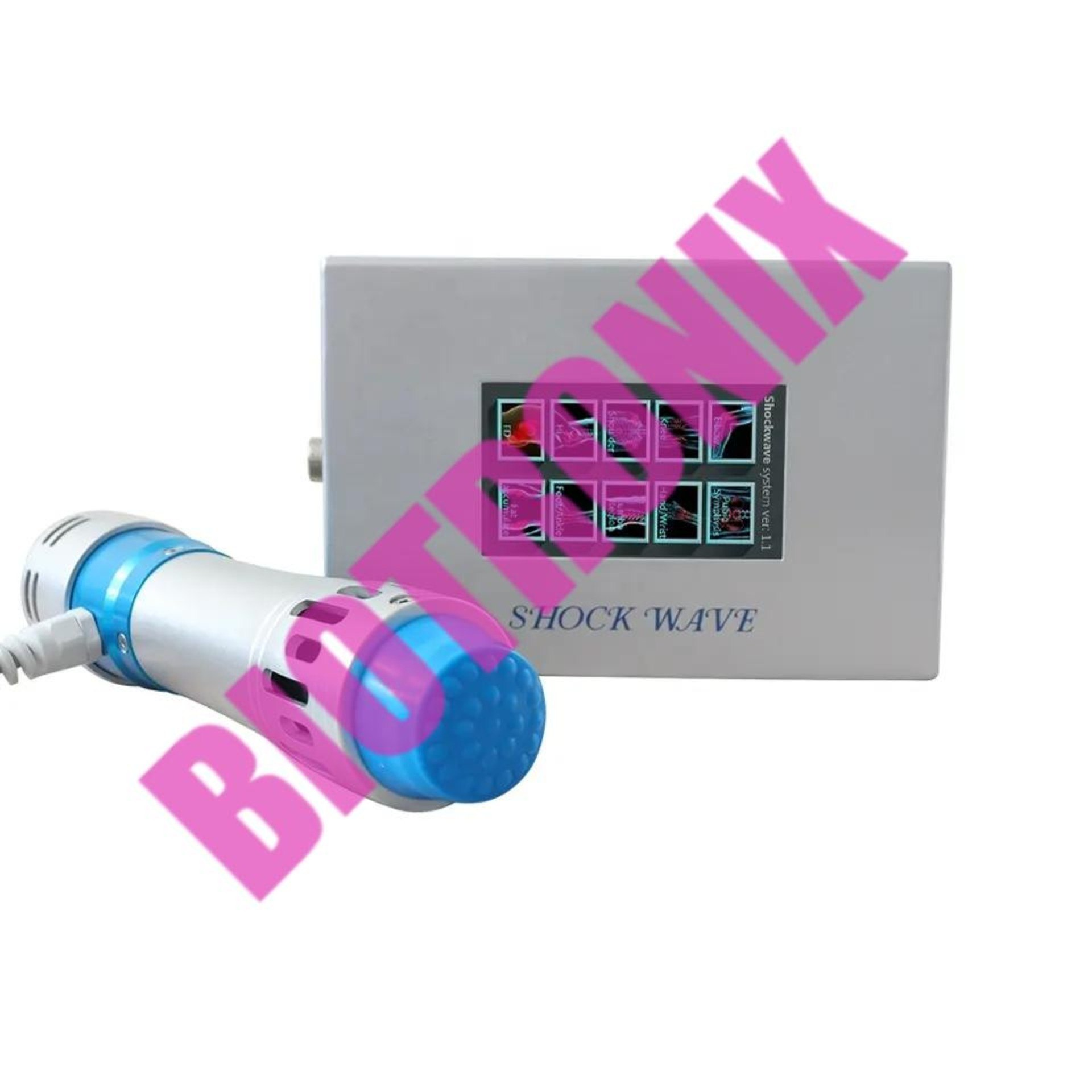 Digital Shockwave Therapy Device - Plastic, Portable, 3kg , Touch Screen With 1-16 Hertz Frequency For Back, Joint, Muscle Treatments