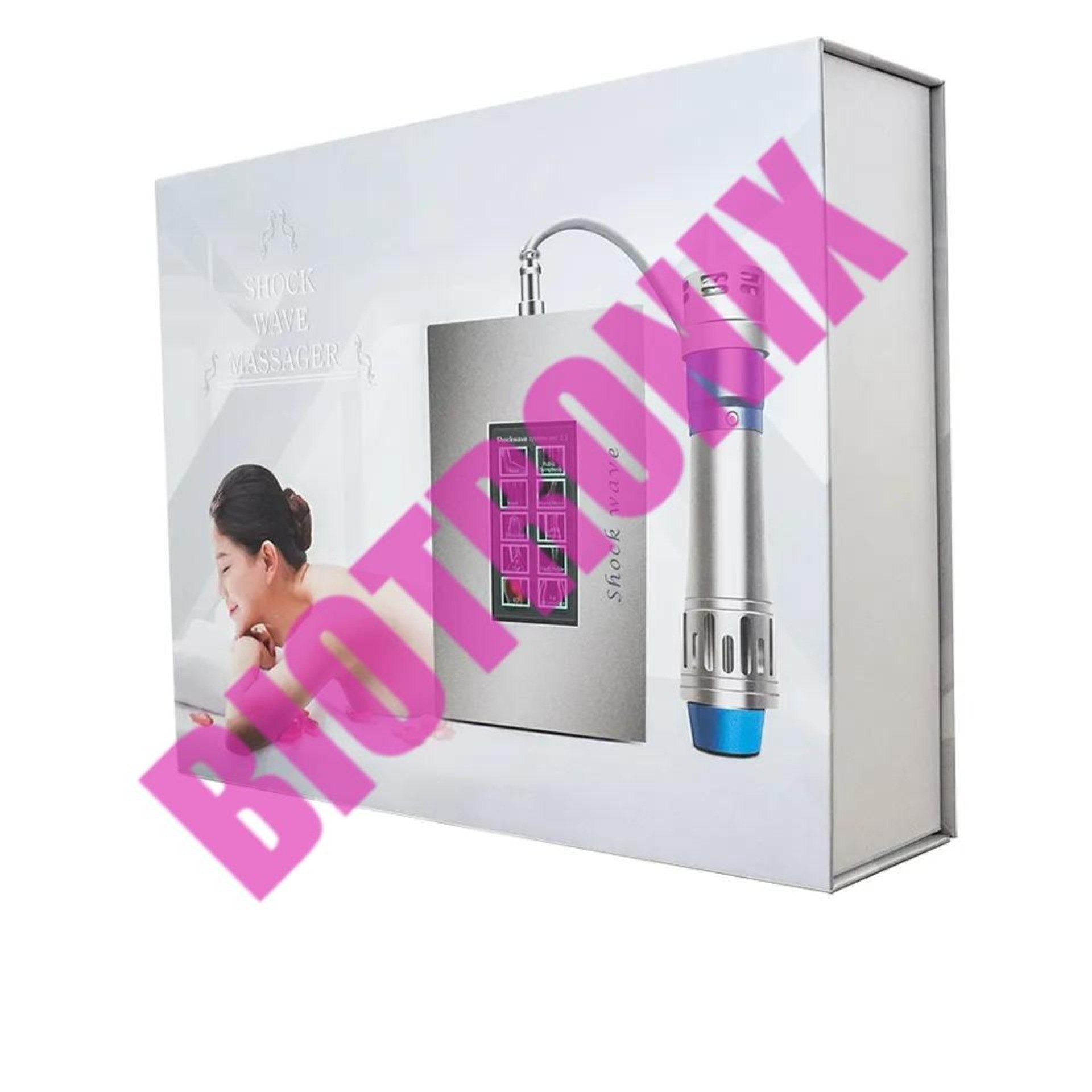 Digital Shockwave Therapy Device - Plastic, Portable, 3kg , Touch Screen With 1-16 Hertz Frequency For Back, Joint, Muscle Treatments