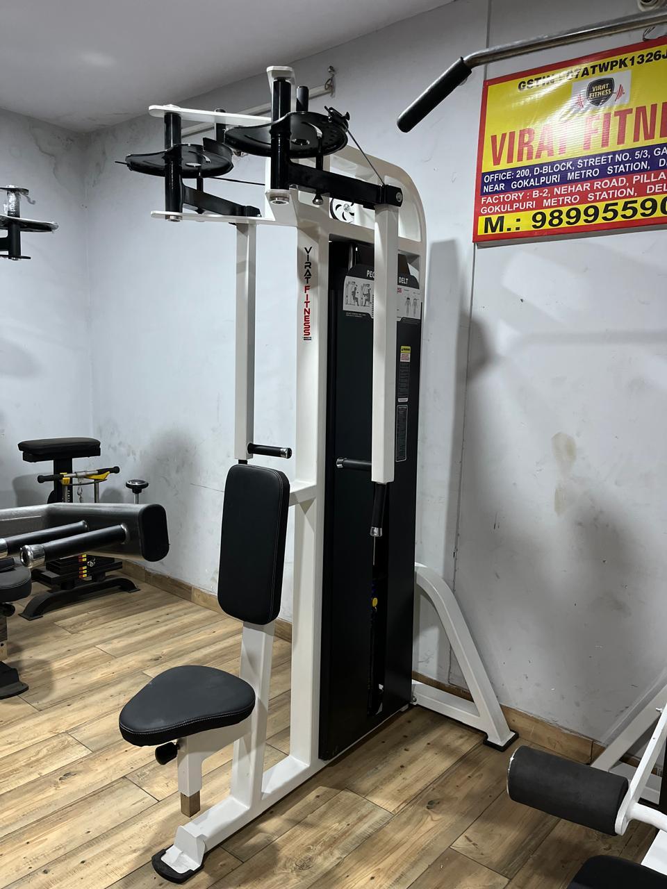 Pec Deck Fly Machine - Rectangular Or Oval 12 Gauge Apollo Isi Company Pipe, Soft Foam Technology Seat Cover For Comfortable Chest Workouts, Adjustable With Advanced Double Effect Welding Technology For Stability, Customized Warranty, 80 Kgs Weight Stick