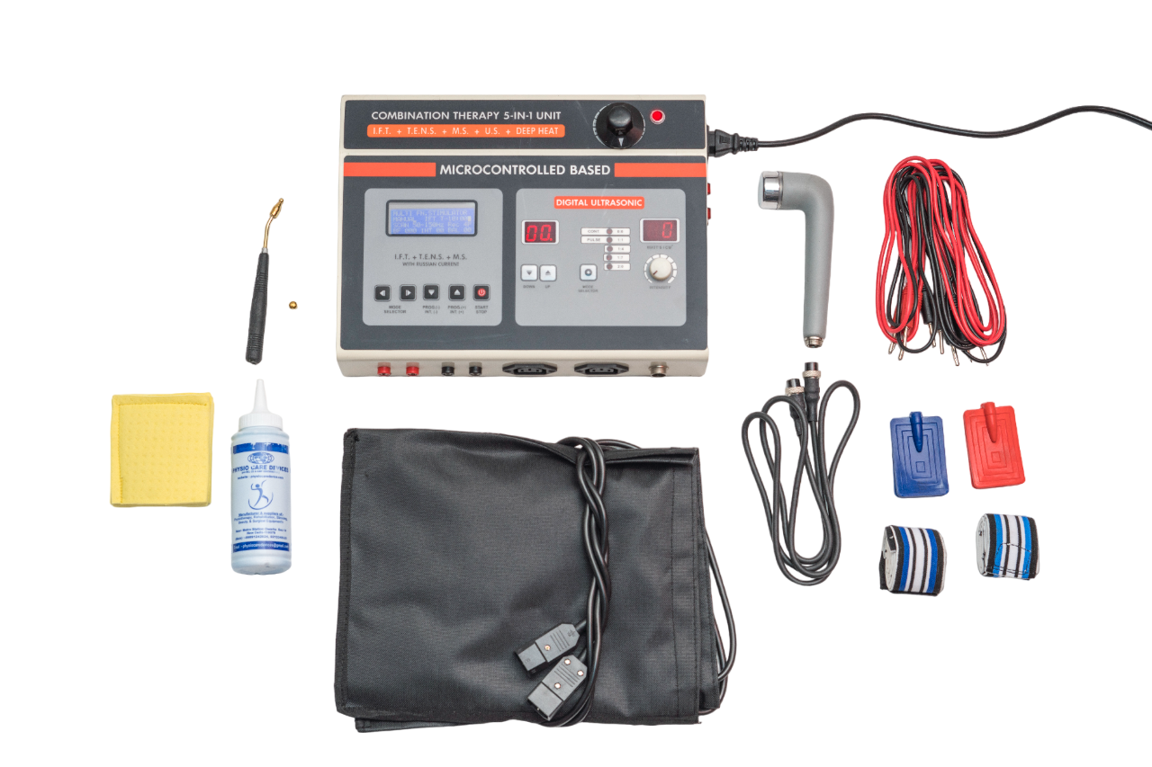 Combination Electrotherapy  Deep Heat  Ultrasound  Therapy Machine  Five  In One