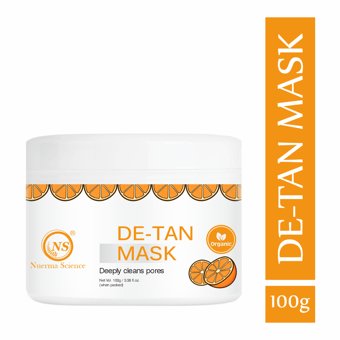 Nuerma Science De Tan Face Pack - 200g Creamy Clay Mask | 100% Herbal, Natural, Deep Cleansing, Brightening, Oil Control, Soothes Inflamed Skin, Suitable For All Skin Types