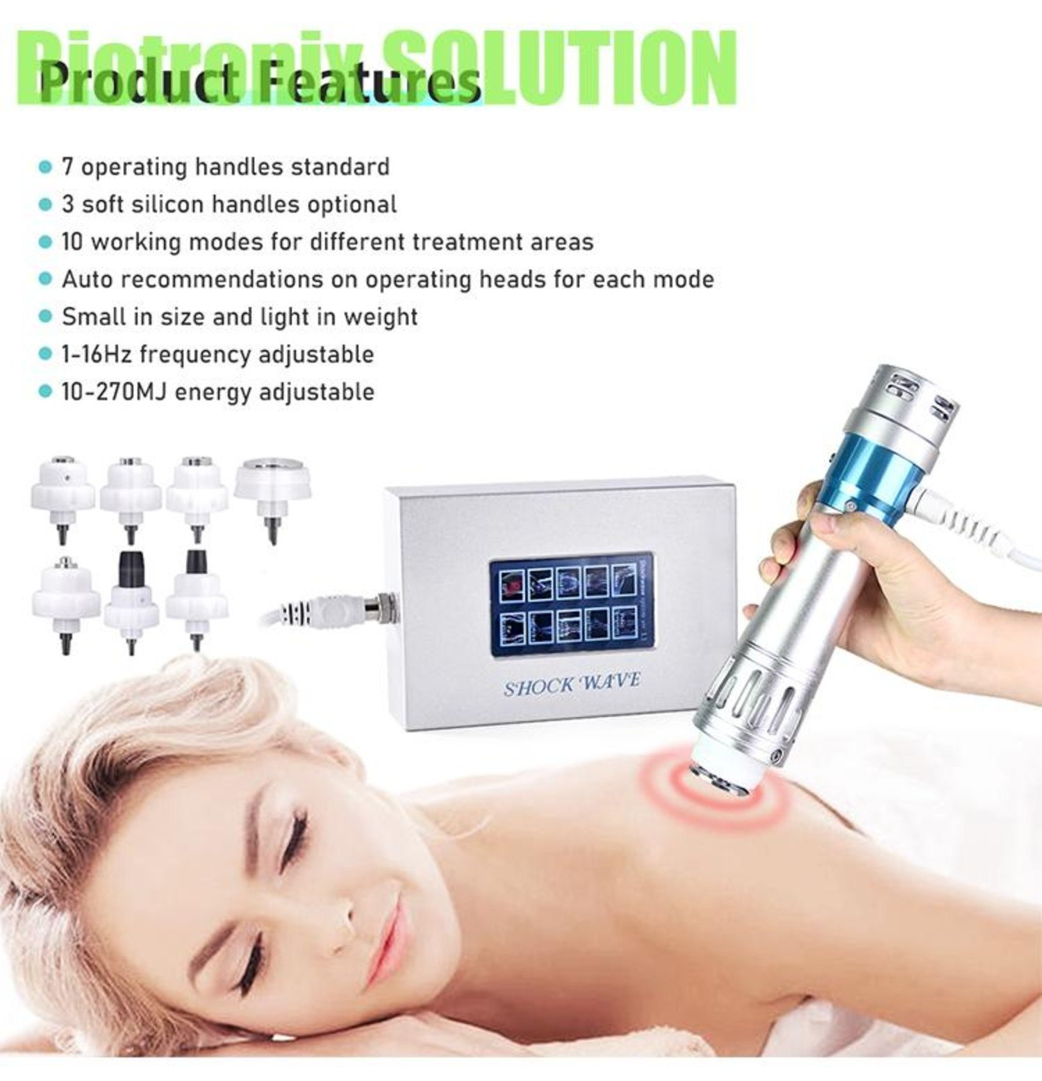 Physiotherapy, Digital Touch Screen Shockwave Therapy Equipment - Portable Shockwave Device , Advanced Rehabilitation Unit With User-friendly Interface
