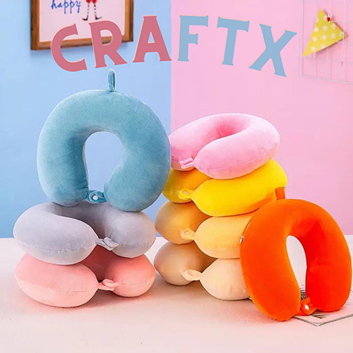 Memory Foam U Shaped Travel Pillow - Soft Polyester Filling, Durable Foam Material, Stylish Pink Color | Perfect Neck Support For Long Journeys, Flights, And Road Trips