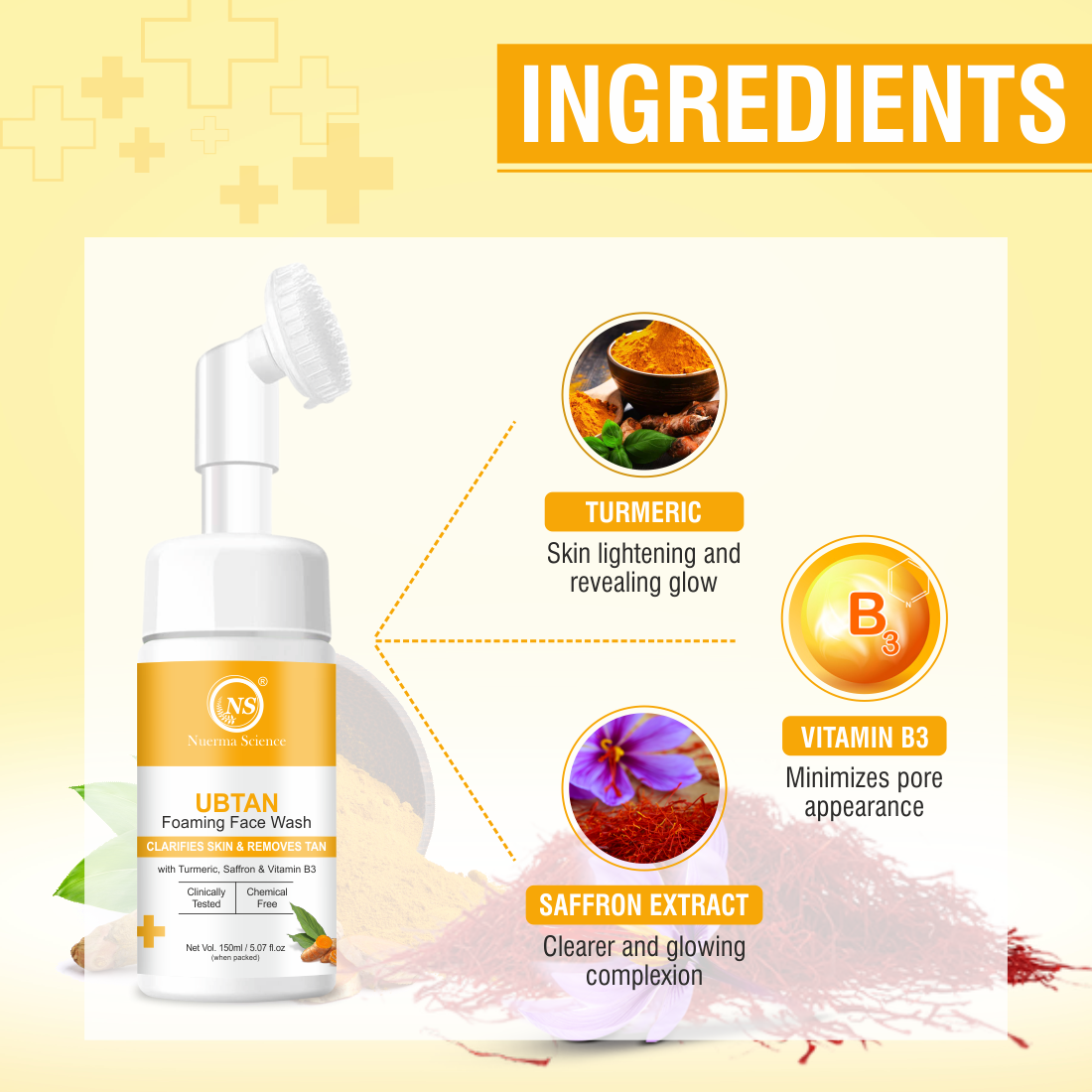 Nuerma Science Ubtan Facewash With Vitamin B3 (150ml)
