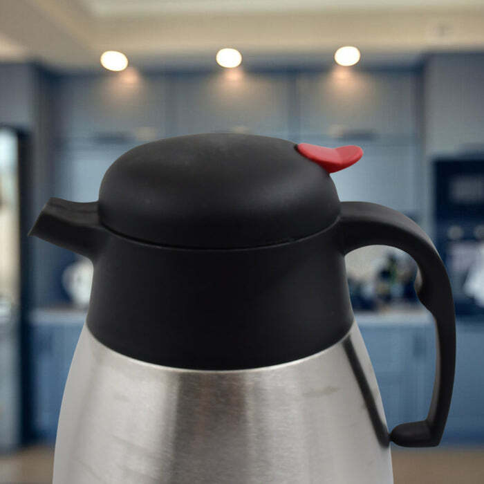 Premium Steel Thermos With Handle And Push Button 10083