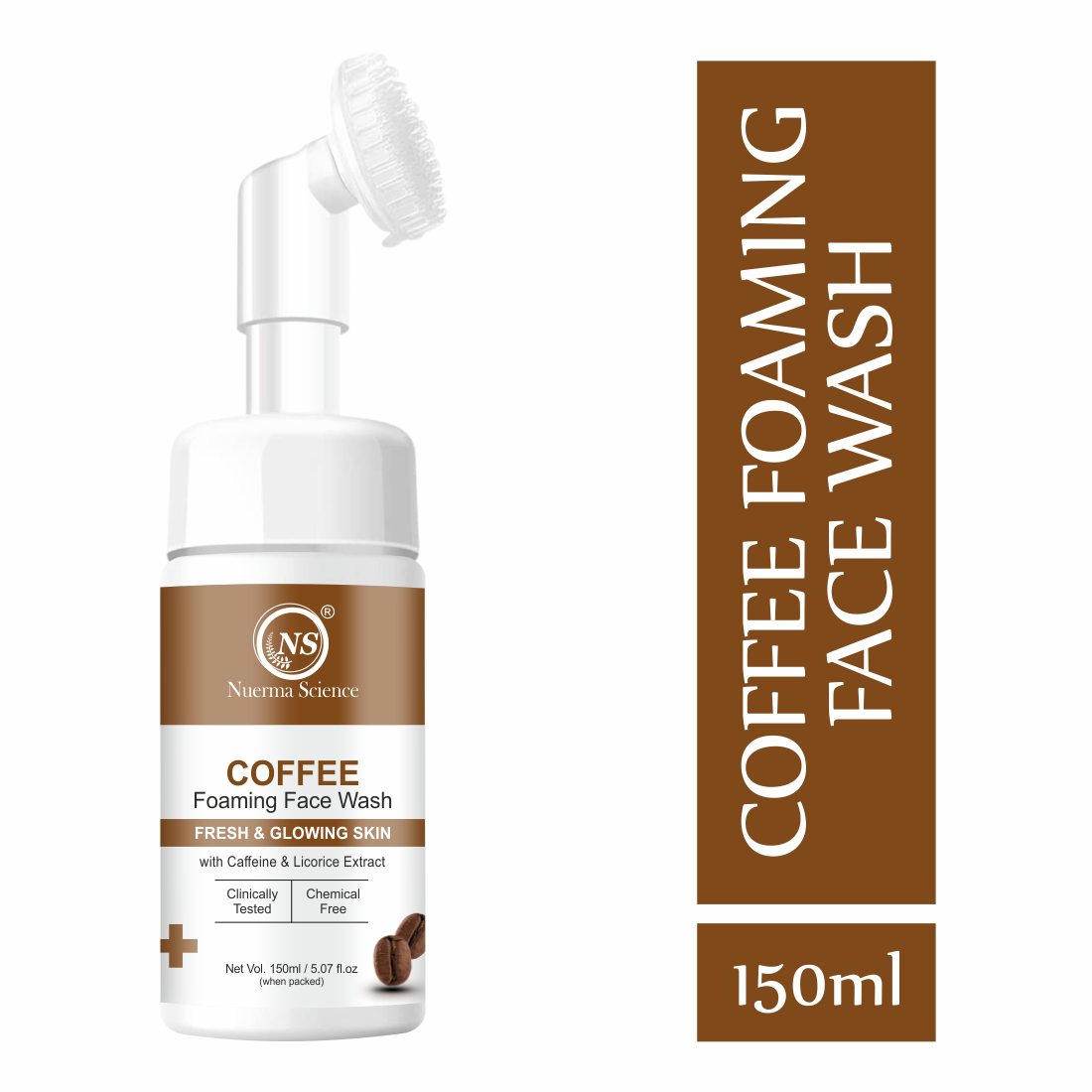 Nuerma Science Coffee Foaming Face Wash With Vitamin C (150 Ml)
