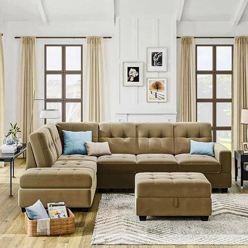 6 Seater L Shape Sofa Set By Starlet Furniture