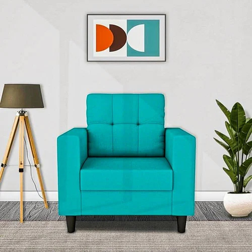 Embrace Comfort With A Cyan 1 Seater Sofa - Color: Blue