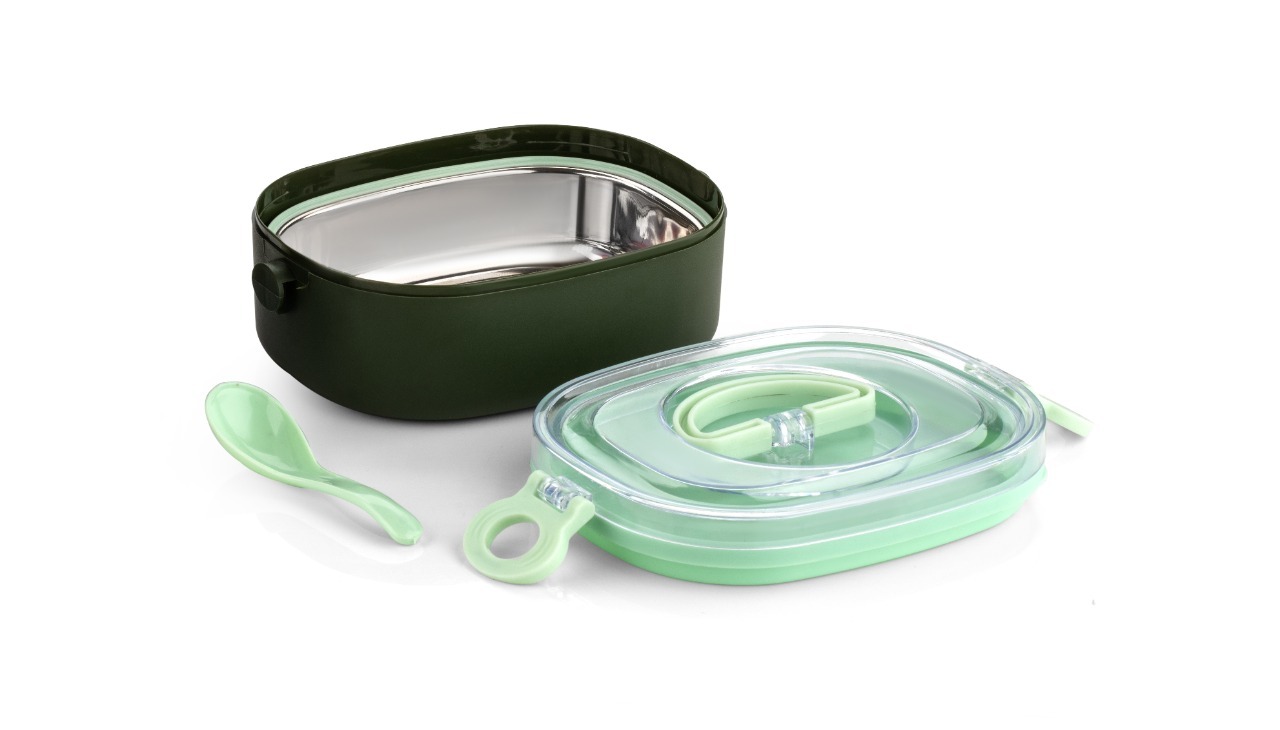 Easy Steel Lunchbox - Color: Green