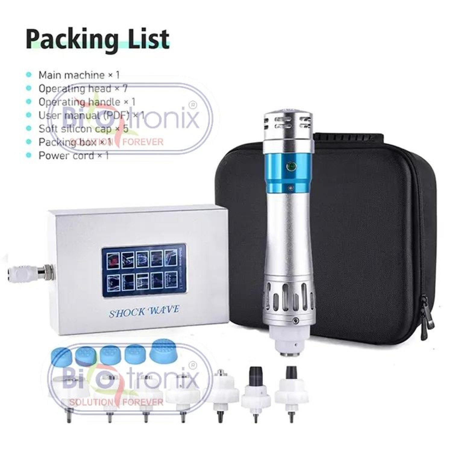 Portable Digital Touch Screen Treatment Physiotherapy Electromagnetic Eswt