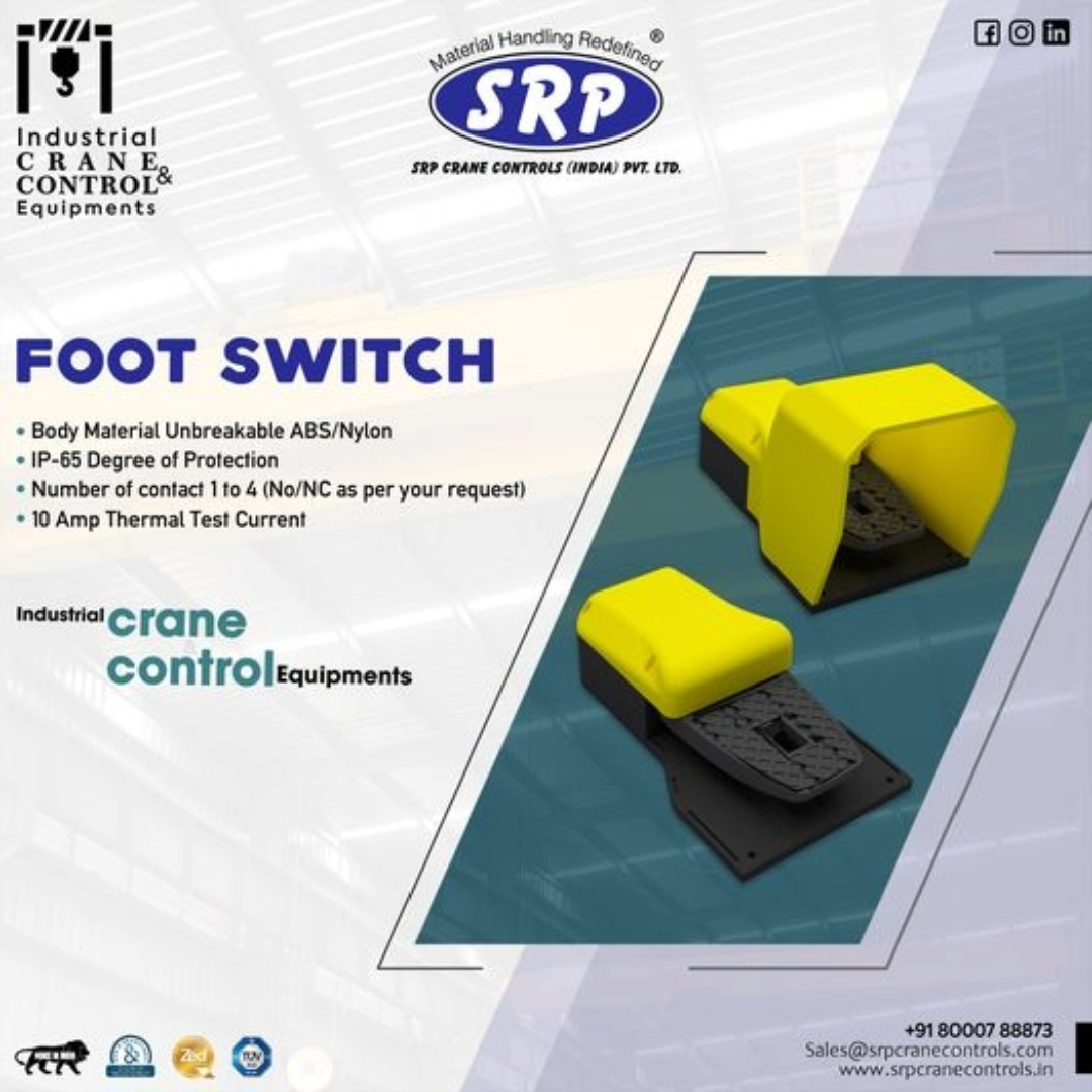 Foot Switch Gard - Unbreakable Abs/nylon Body, Ip-65 Protection, 1 To 4 Contacts (No/nc As Requested), 10 Amp Thermal Test Current