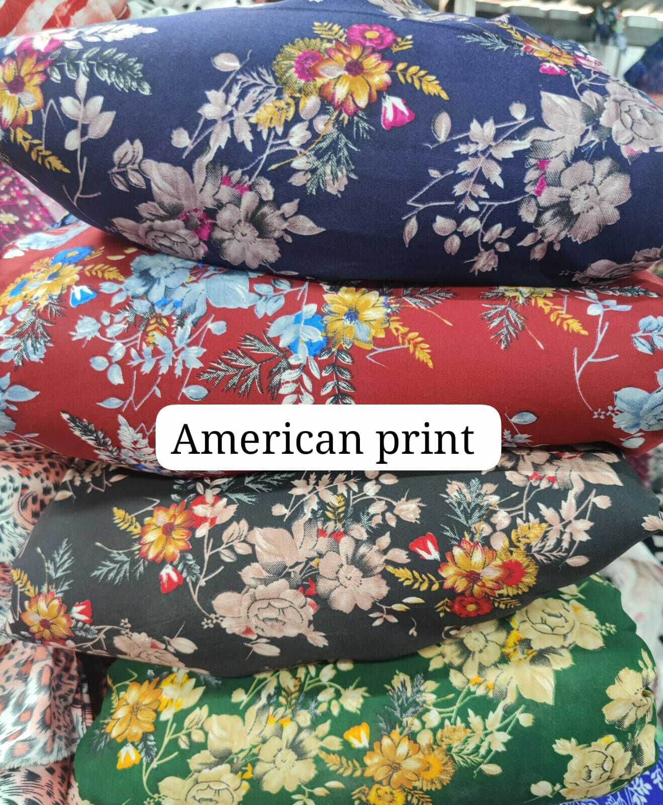 American Printed Fabric - Color: Multicolor