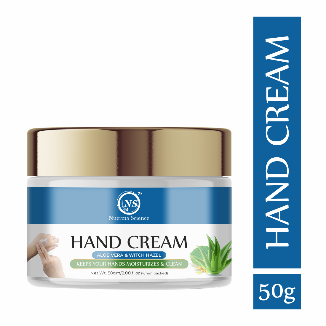 Nuerma Science Hand Cream - 50g , Ultra Moisturizing With Avocado Oil And Shea Butter For Hydration, Soothing Irritation And Lightening Dark Spots