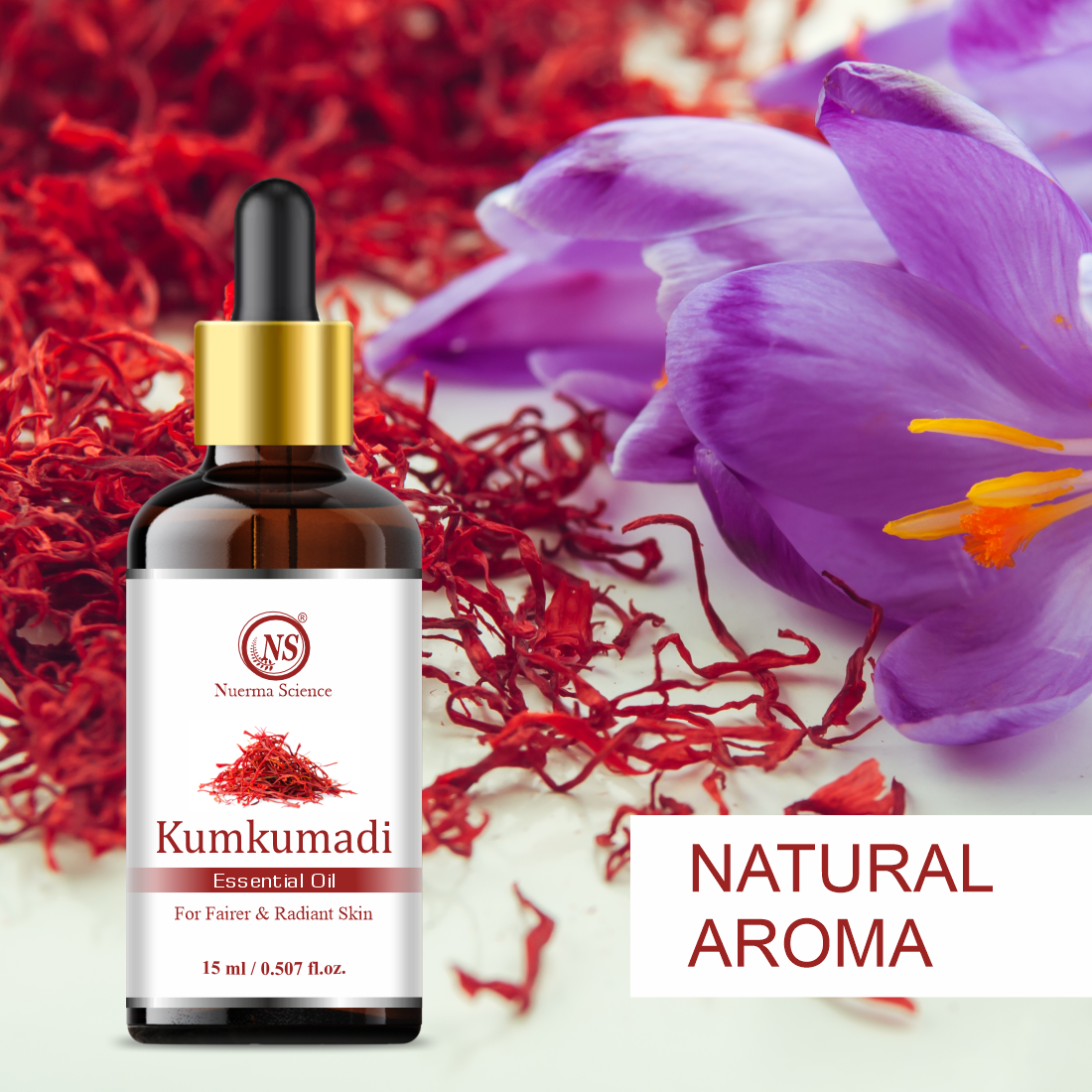 Nuerma Science 100% Pure Organic Kumkumadi Essential Oil (15 Ml) - Age Group: Adults