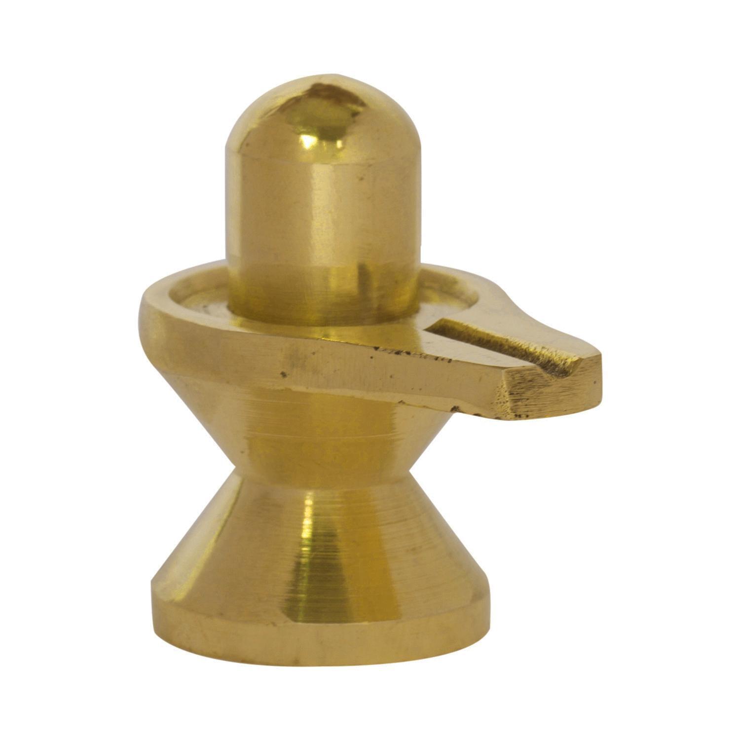 Brass Small Shivling For Home Temple And Office Religious Figurine Perfect Finish Statue Of Shiv Lingam For Pooja Temple, Gift And Da Accor