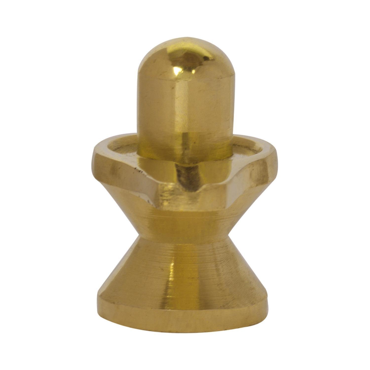 Brass Small Shivling For Home Temple And Office Religious Figurine Perfect Finish Statue Of Shiv Lingam For Pooja Temple, Gift And Da Accor