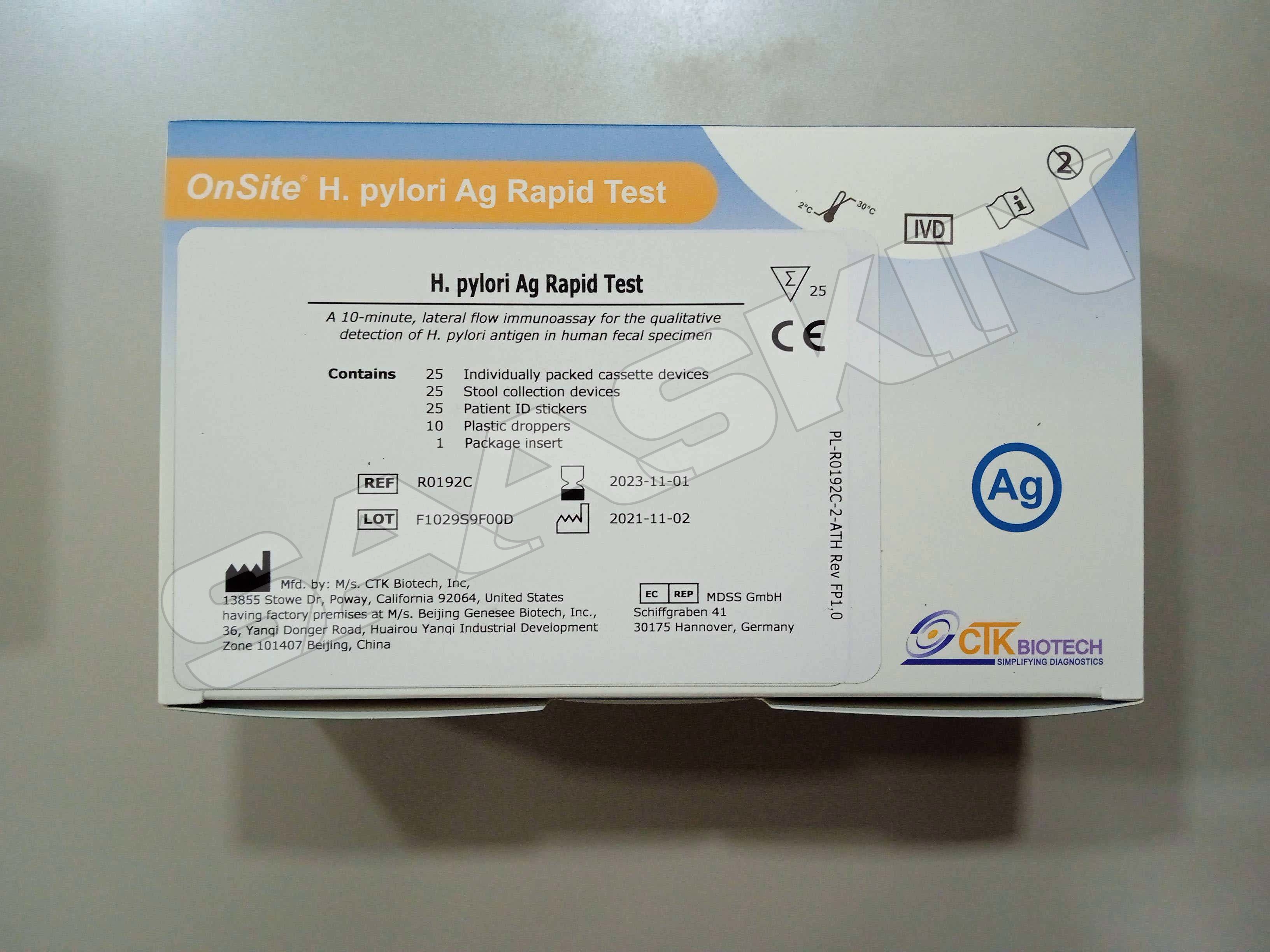 Ctk Biotech Onsite H. Pylori Ag Rapid Test