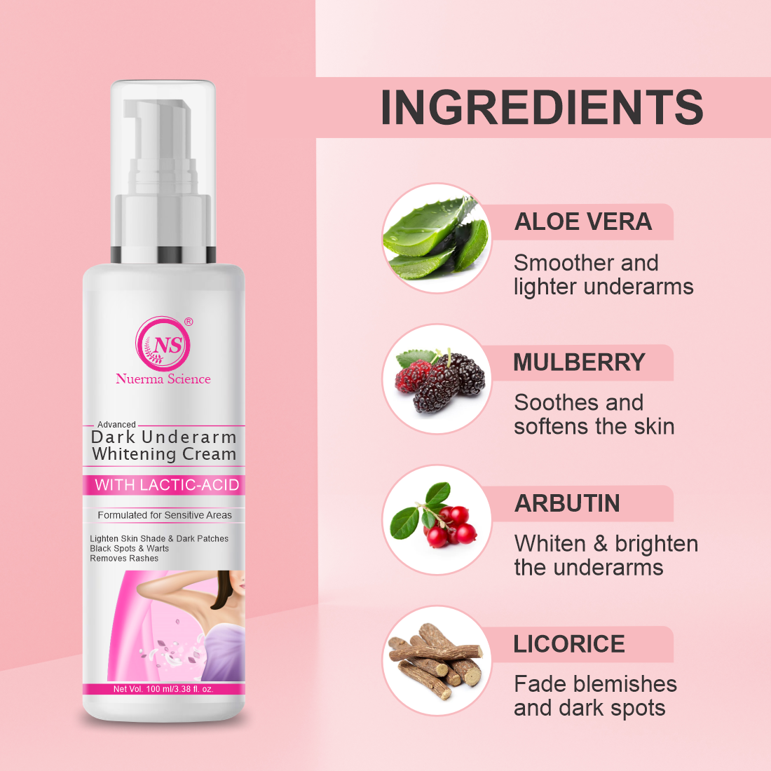 Nuerma Science Intimate & Underarms & Inner Thighs Cream For Whiting (100 Ml)