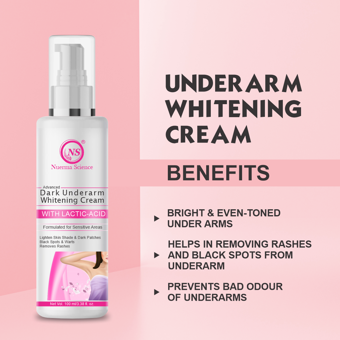 Nuerma Science Intimate & Underarms & Inner Thighs Cream For Whiting (100 Ml)