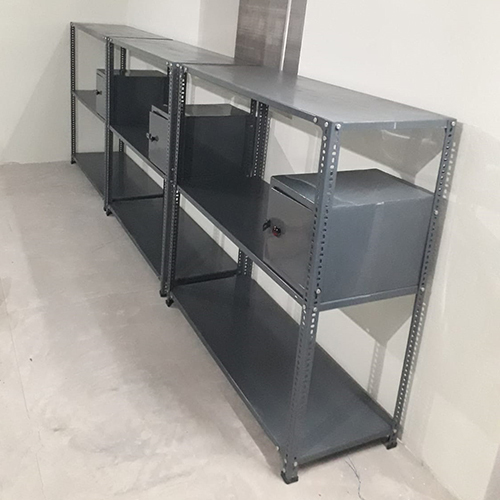 Black Industrial Slotted Angle Rack