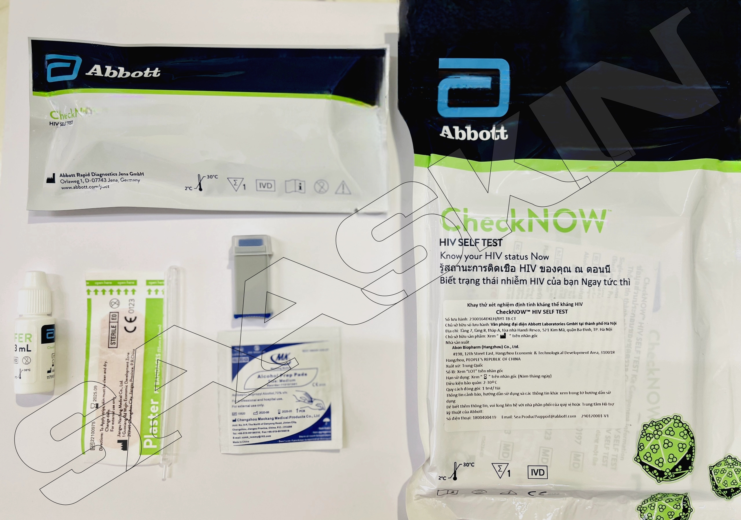 Checknow Hiv Self Test - Whole Blood Sample, 15-minute Home Testing For Hiv-1 And Hiv-2 Detection