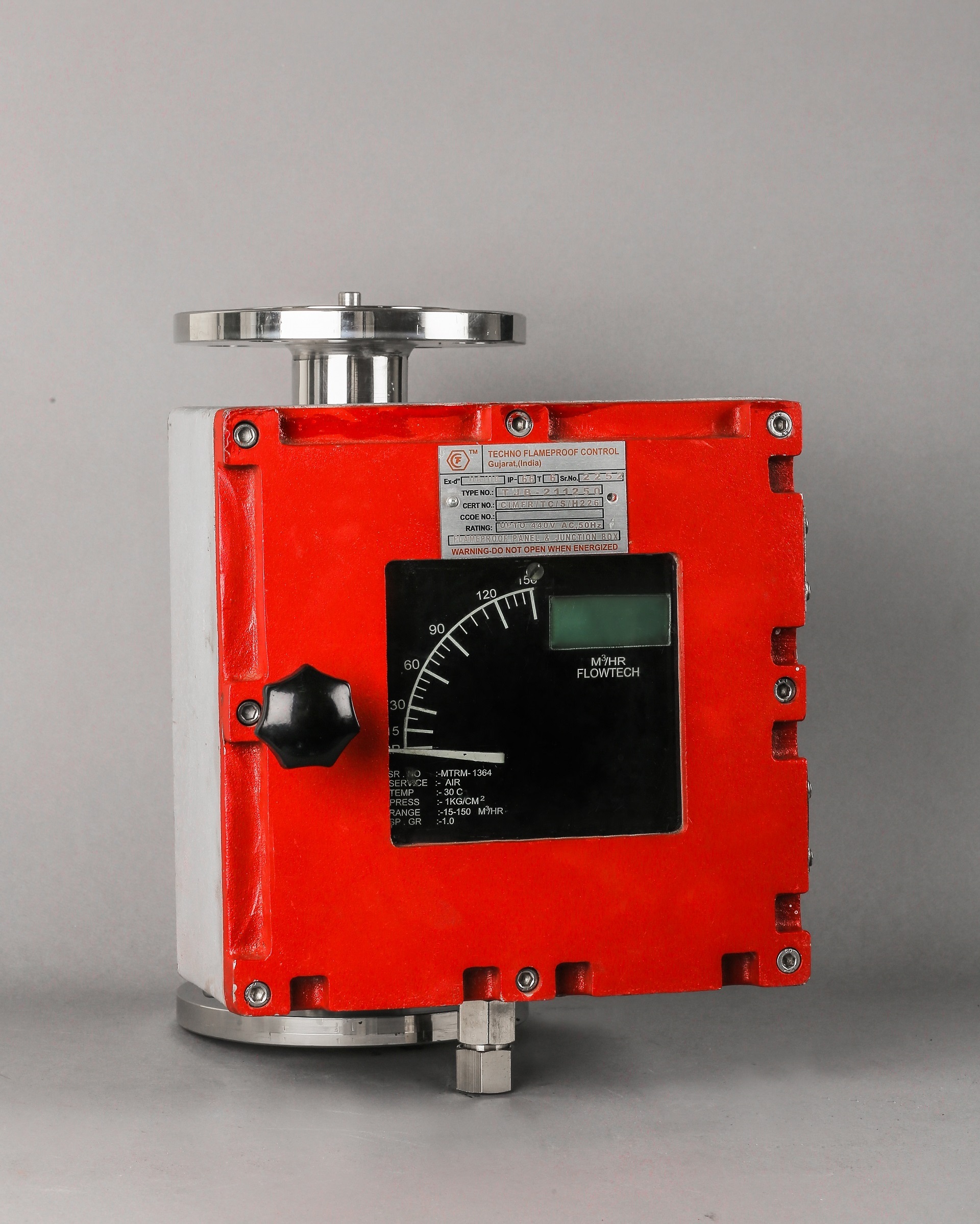Variable Area Metal Tube Rotameter - Ss-304 & Ss-316, 15 Nb To 150 Nb Size, Red Color, 150 Lph To 100000 Lph Range, 0.5% Accuracy, Analog And Digital Display