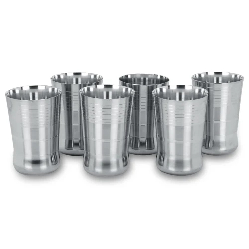 Stainless Steel Drinking Glass Icon - Color: Silver