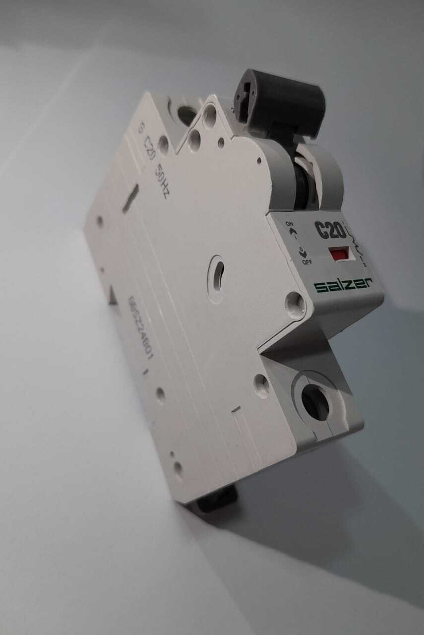 Mcb - 20a 1 Pole | High Short Circuit Breaking Capacity, Thermal Overload & Magnetic Protection, Silver Graphite Contacts, White Flame Retardant Material