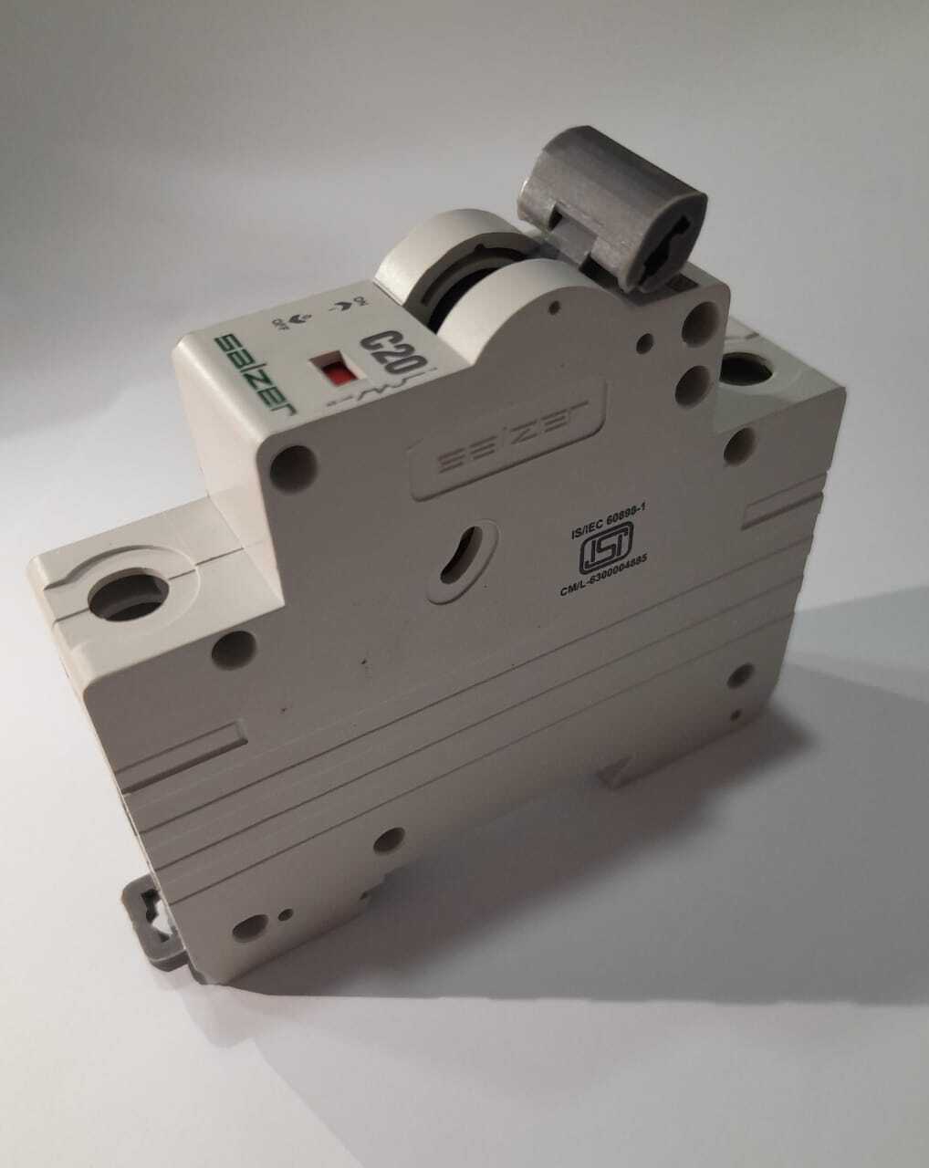 Mcb - 20a 1 Pole | High Short Circuit Breaking Capacity, Thermal Overload & Magnetic Protection, Silver Graphite Contacts, White Flame Retardant Material