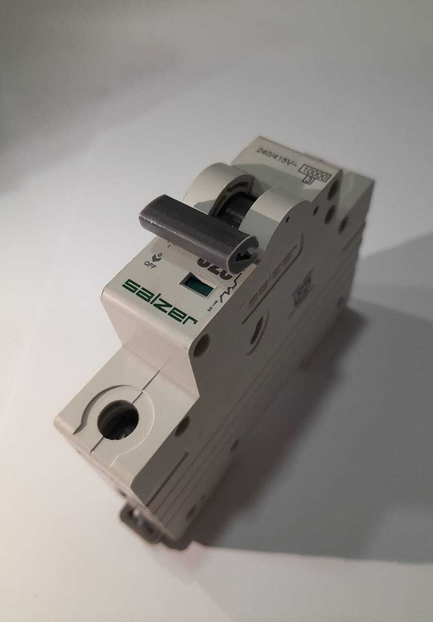 Mcb - 20a 1 Pole | High Short Circuit Breaking Capacity, Thermal Overload & Magnetic Protection, Silver Graphite Contacts, White Flame Retardant Material